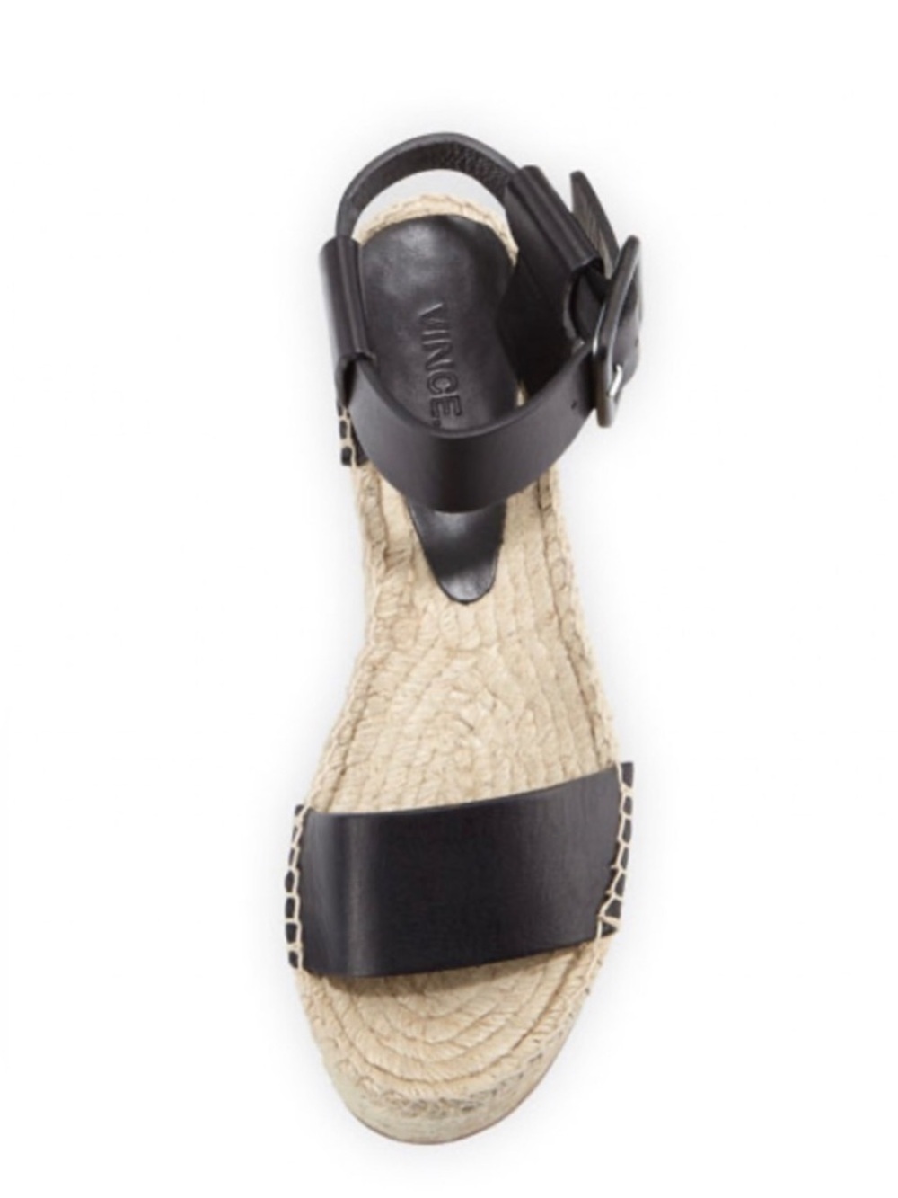 Vince Abby Leather Platform Espadrille Black Size
8/ EU 39